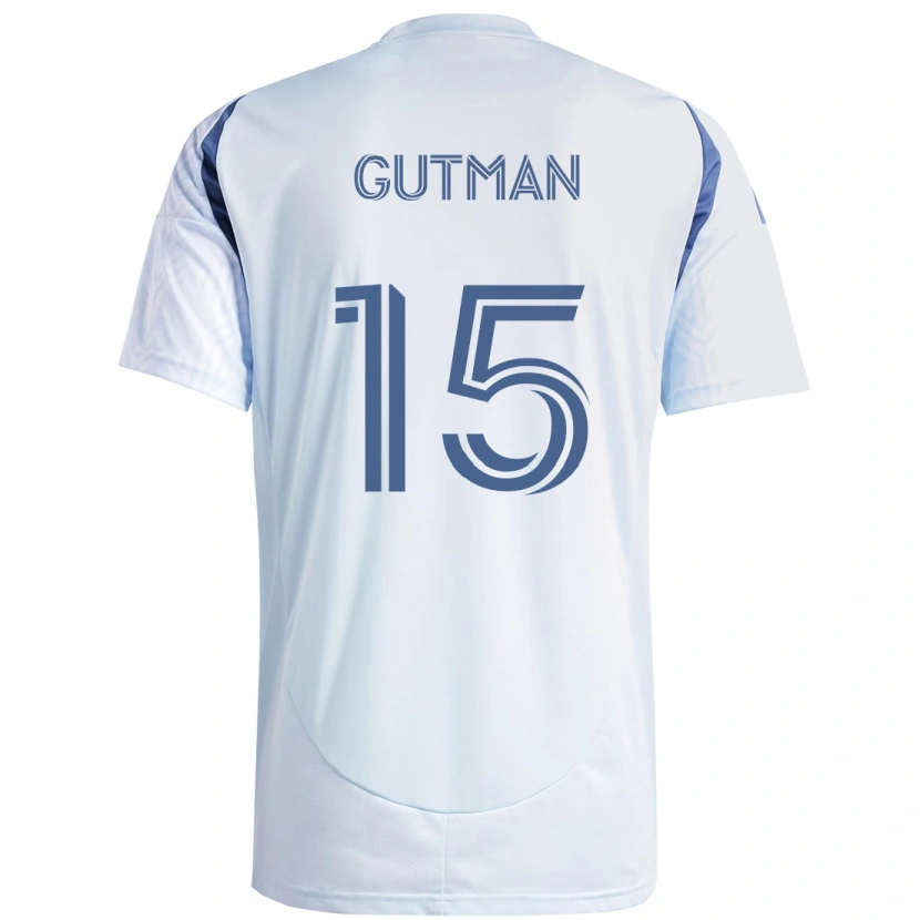 Danxen Kvinnor Andrew Gutman #15 Ljus Himmel Blåblå Bortatröja Matchtröjor 2025/26 Tröjor T-Tröja