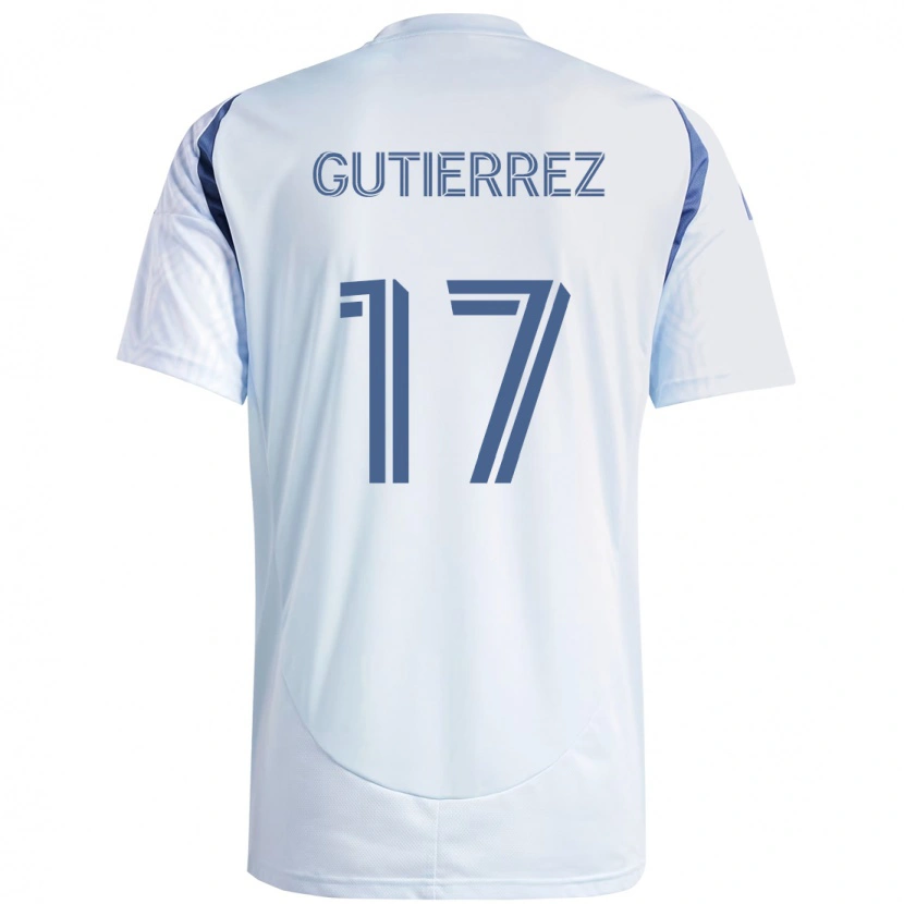 Danxen Kvinnor Brian Gutiérrez #17 Ljus Himmel Blåblå Bortatröja Matchtröjor 2025/26 Tröjor T-Tröja