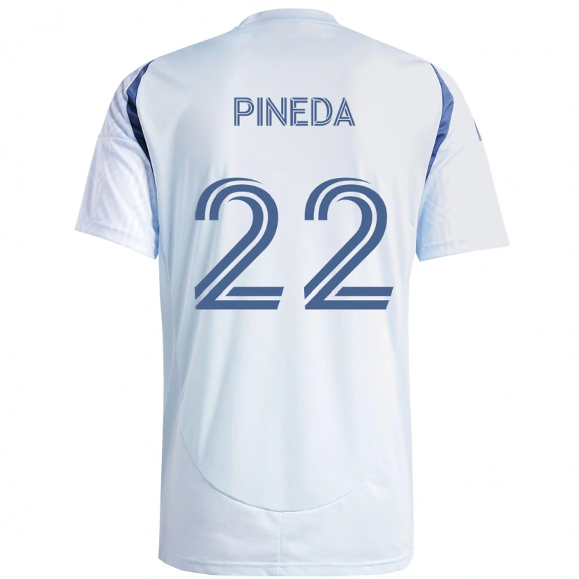 Danxen Kvinnor Mauricio Pineda #22 Ljus Himmel Blåblå Bortatröja Matchtröjor 2025/26 Tröjor T-Tröja