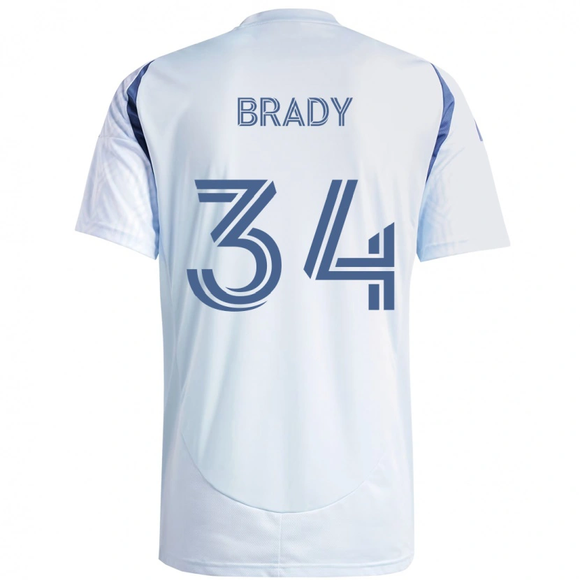 Danxen Kvinnor Chris Brady #34 Ljus Himmel Blåblå Bortatröja Matchtröjor 2025/26 Tröjor T-Tröja