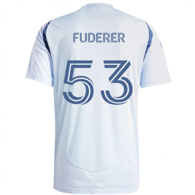 Danxen Kvinnor Jake Fuderer #53 Ljus Himmel Blåblå Bortatröja Matchtröjor 2025/26 Tröjor T-Tröja