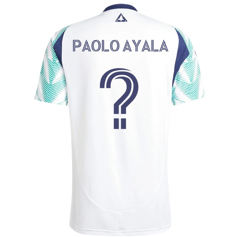 Danxen Kvinnor Paolo Ayala #0 Vit Blå Bortatröja Matchtröjor 2025/26 Tröjor T-Tröja