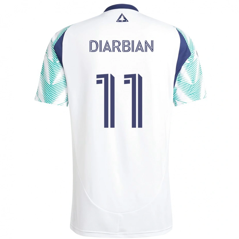 Danxen Kvinnor Gevork Diarbian #11 Vit Blå Bortatröja Matchtröjor 2025/26 Tröjor T-Tröja