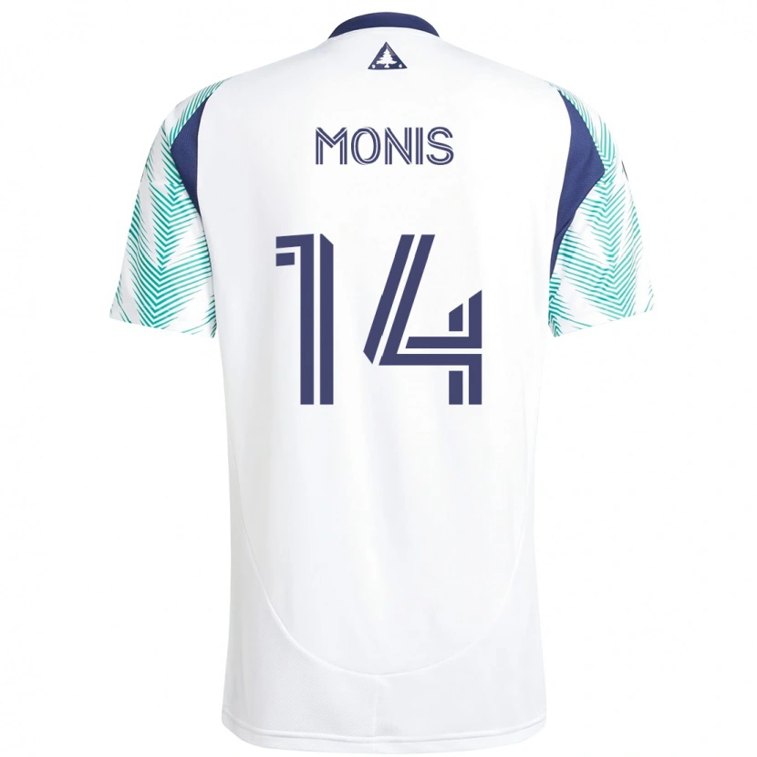 Danxen Kvinnor Alex Monis #14 Vit Blå Bortatröja Matchtröjor 2025/26 Tröjor T-Tröja