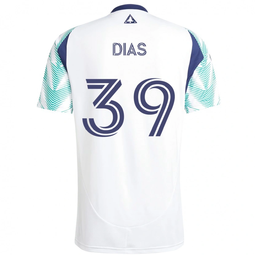 Danxen Kvinnor Marcos Dias #39 Vit Blå Bortatröja Matchtröjor 2025/26 Tröjor T-Tröja