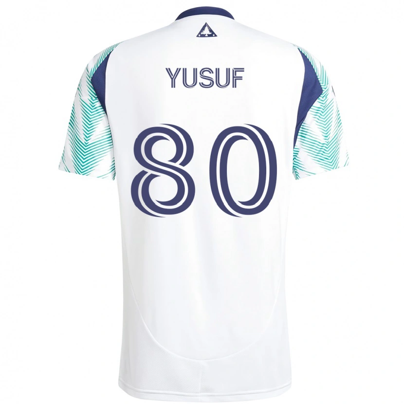 Danxen Kvinnor Alhassan Yusuf #80 Vit Blå Bortatröja Matchtröjor 2025/26 Tröjor T-Tröja