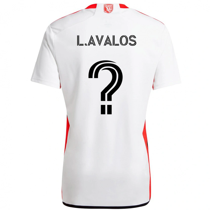 Danxen Kvinnor Lorenzo Avalos #0 Vit Röd Bortatröja Matchtröjor 2025/26 Tröjor T-Tröja