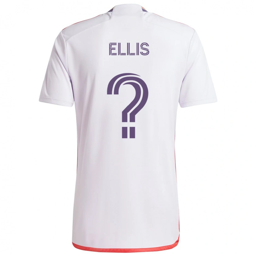Danxen Kvinnor Justin Ellis #0 Vit Lila Bortatröja Matchtröjor 2025/26 Tröjor T-Tröja