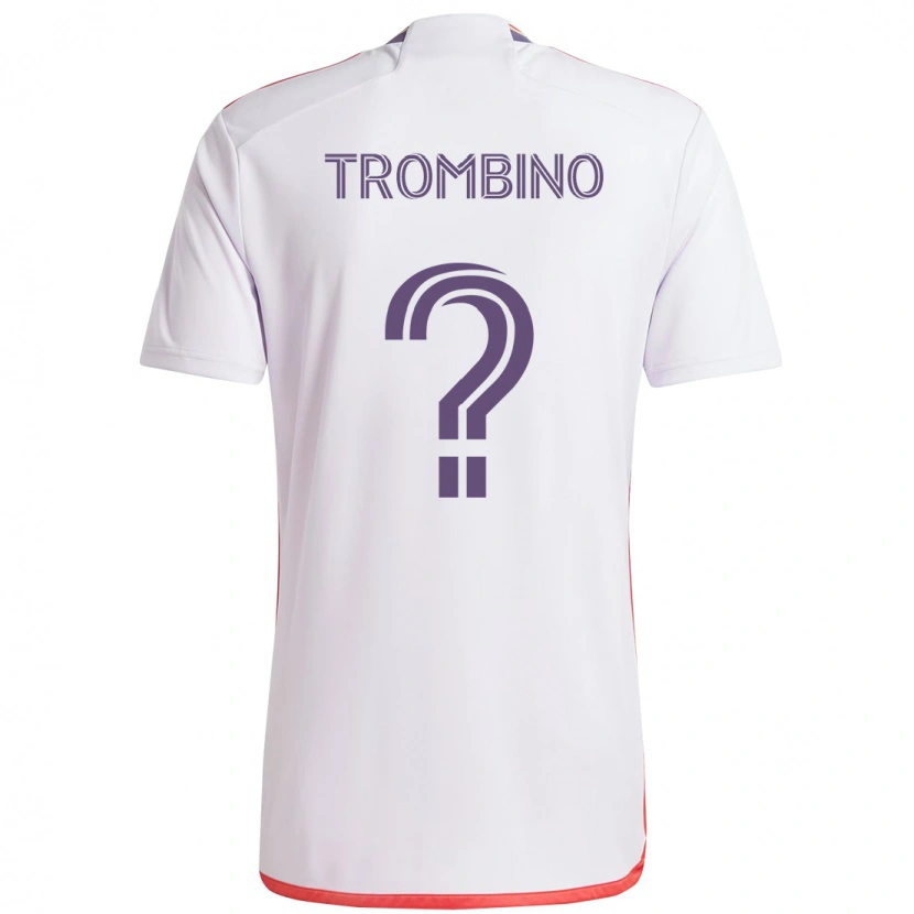 Danxen Kvinnor Caleb Trombino #0 Vit Lila Bortatröja Matchtröjor 2025/26 Tröjor T-Tröja