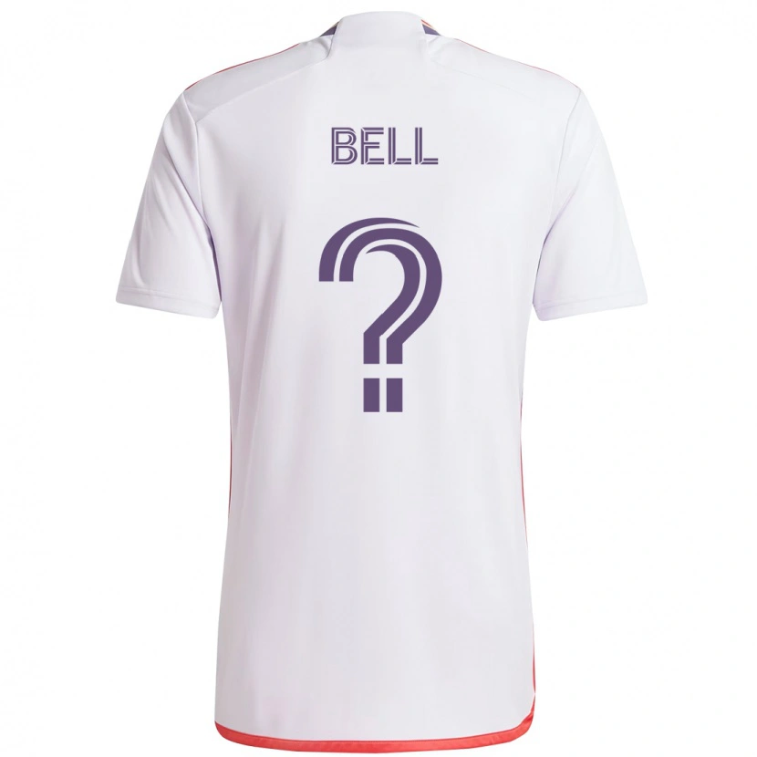 Danxen Kvinnor Dominic Bell #0 Vit Lila Bortatröja Matchtröjor 2025/26 Tröjor T-Tröja