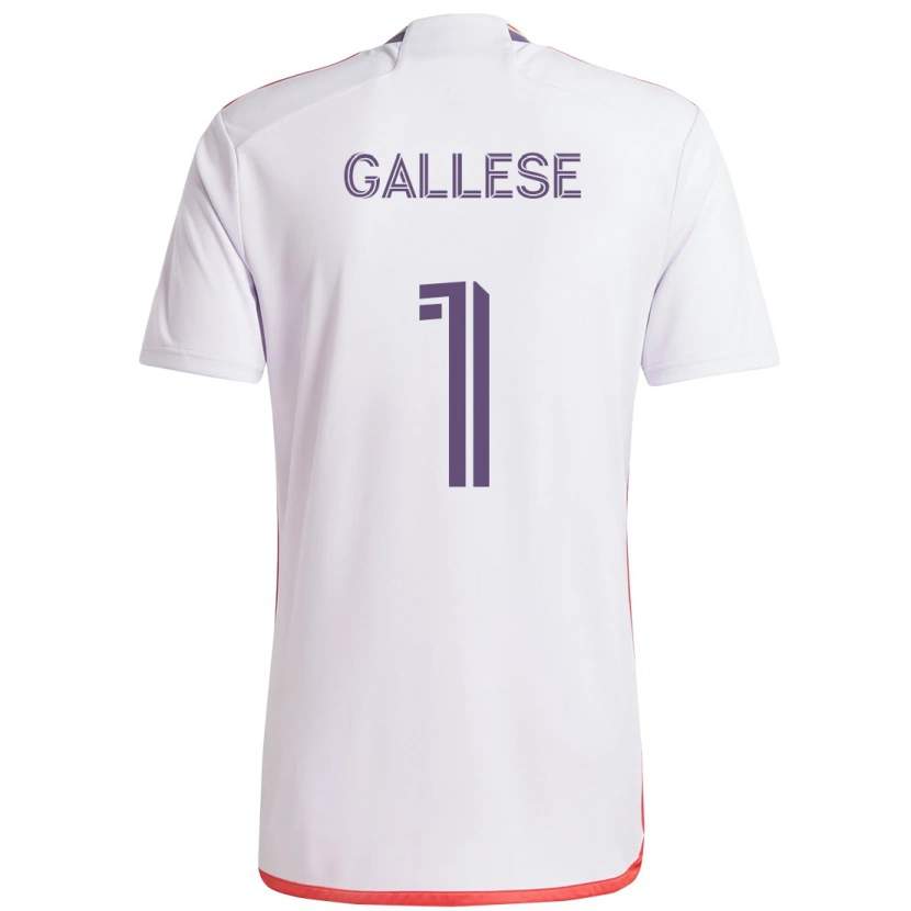 Danxen Kvinnor Pedro Gallese #1 Vit Lila Bortatröja Matchtröjor 2025/26 Tröjor T-Tröja