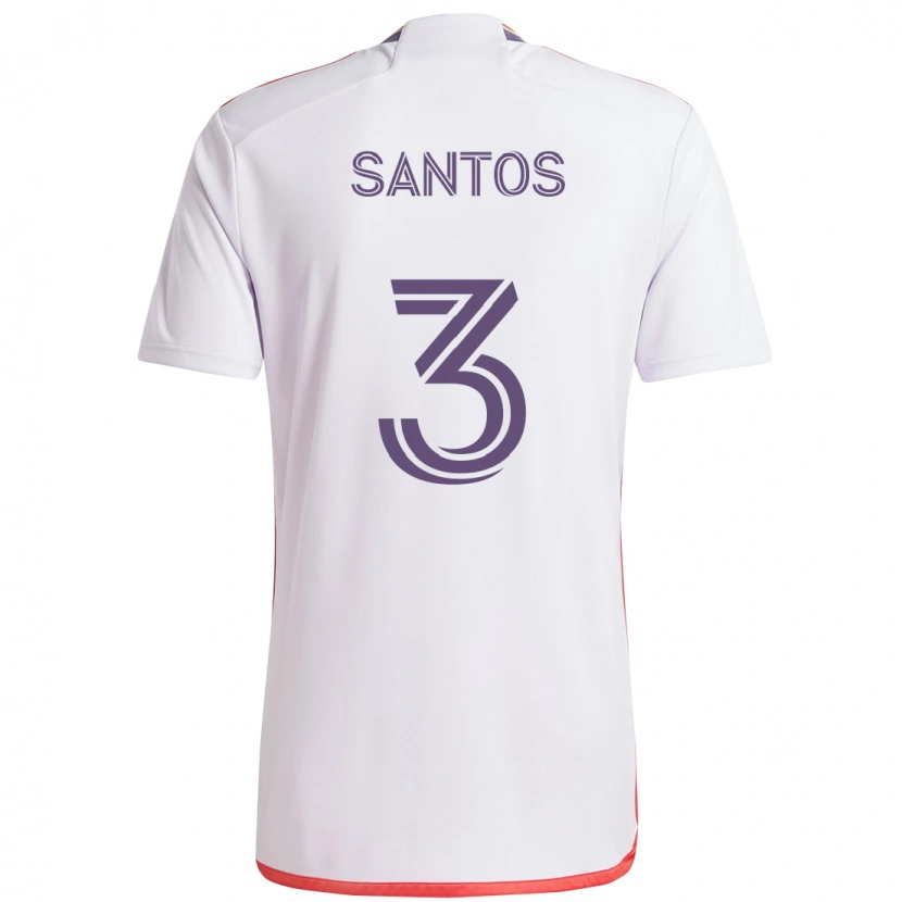 Danxen Kvinnor Rafael Santos #3 Vit Lila Bortatröja Matchtröjor 2025/26 Tröjor T-Tröja