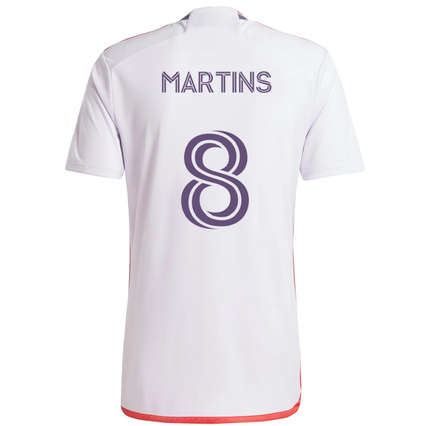 Danxen Kvinnor Felipe Martins #8 Vit Lila Bortatröja Matchtröjor 2025/26 Tröjor T-Tröja