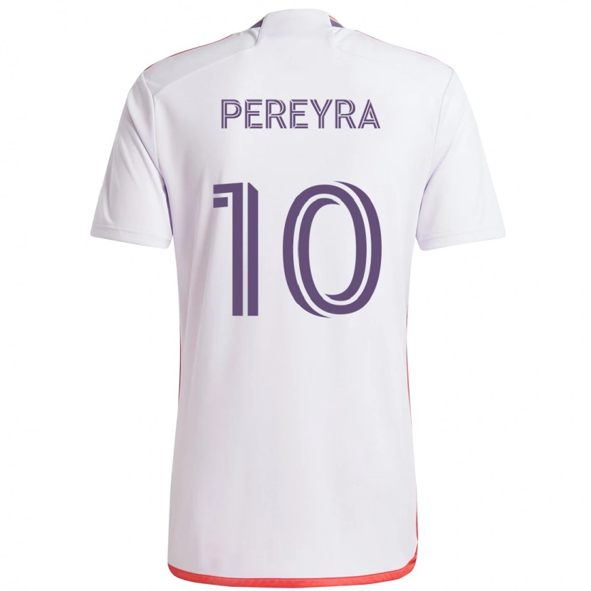 Danxen Kvinnor Mauricio Pereyra #10 Vit Lila Bortatröja Matchtröjor 2025/26 Tröjor T-Tröja