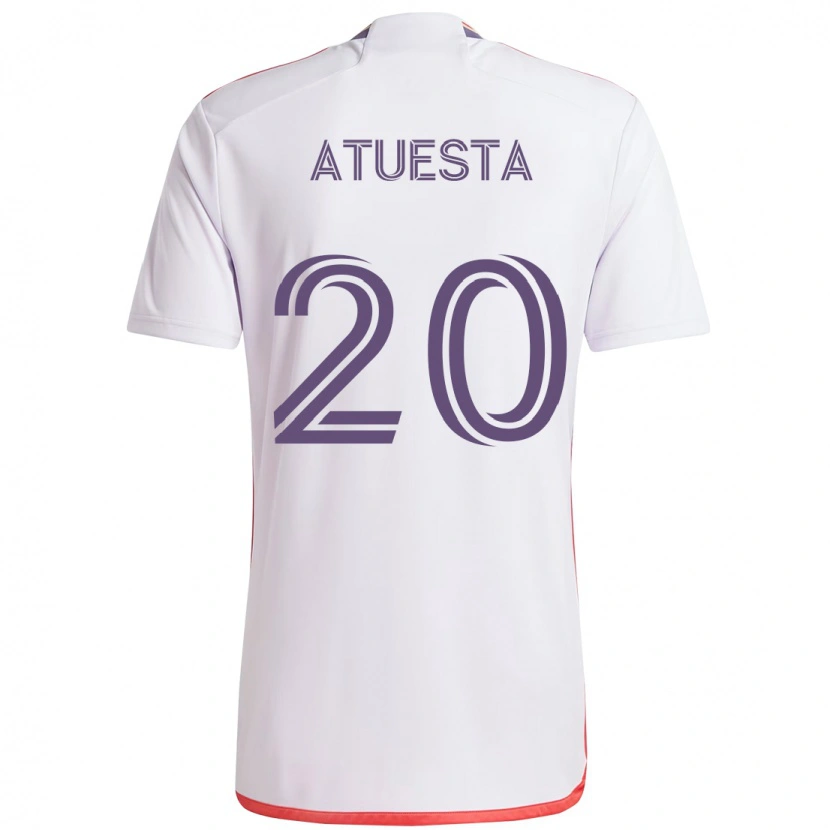 Danxen Kvinnor Eduard Atuesta #20 Vit Lila Bortatröja Matchtröjor 2025/26 Tröjor T-Tröja