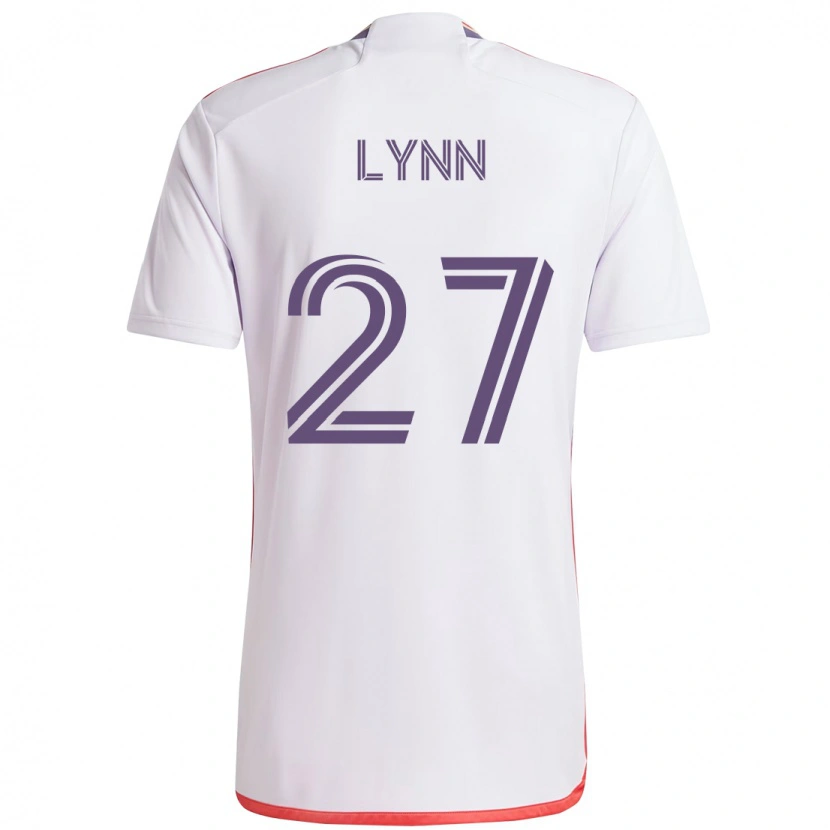 Danxen Kvinnor Jack Lynn #27 Vit Lila Bortatröja Matchtröjor 2025/26 Tröjor T-Tröja