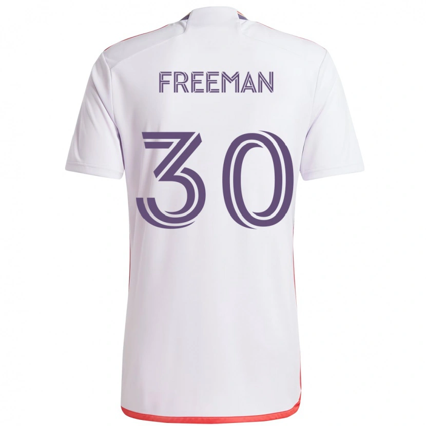 Danxen Kvinnor Alex Freeman #30 Vit Lila Bortatröja Matchtröjor 2025/26 Tröjor T-Tröja