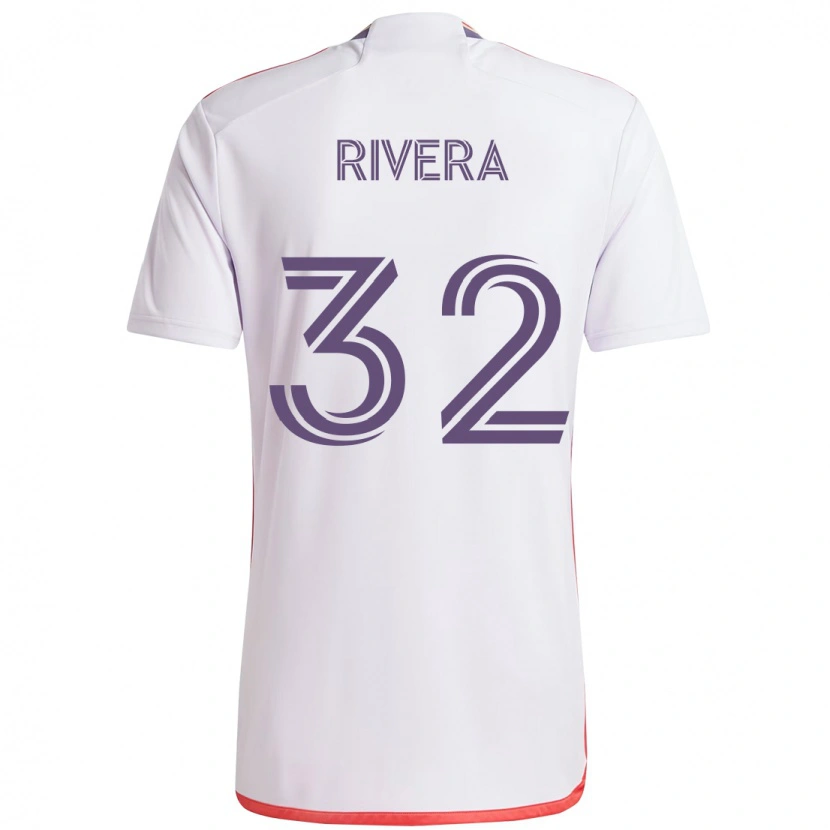 Danxen Kvinnor Wilfredo Rivera #32 Vit Lila Bortatröja Matchtröjor 2025/26 Tröjor T-Tröja