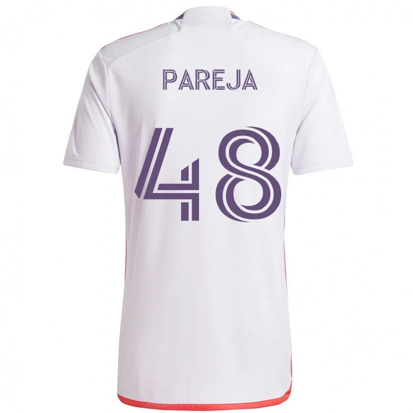 Danxen Kvinnor Diego Pareja #48 Vit Lila Bortatröja Matchtröjor 2025/26 Tröjor T-Tröja
