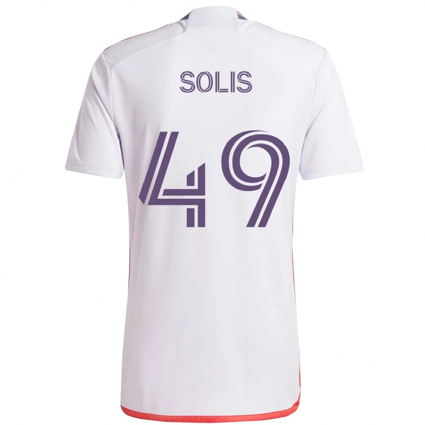 Danxen Kvinnor Jhon Solís #49 Vit Lila Bortatröja Matchtröjor 2025/26 Tröjor T-Tröja