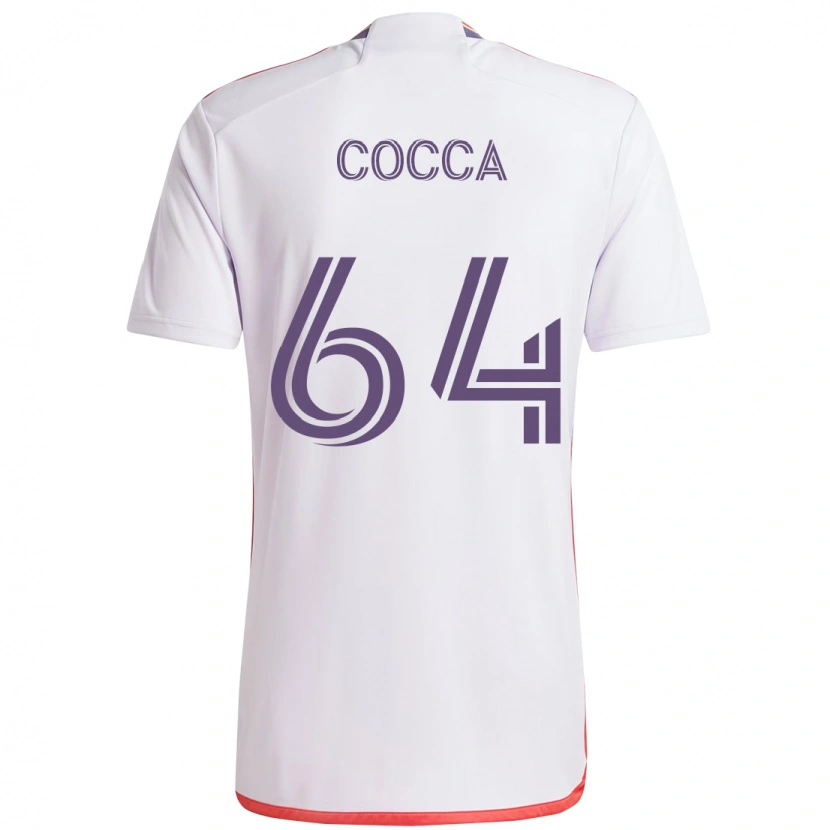Danxen Kvinnor Manuel Cocca #64 Vit Lila Bortatröja Matchtröjor 2025/26 Tröjor T-Tröja