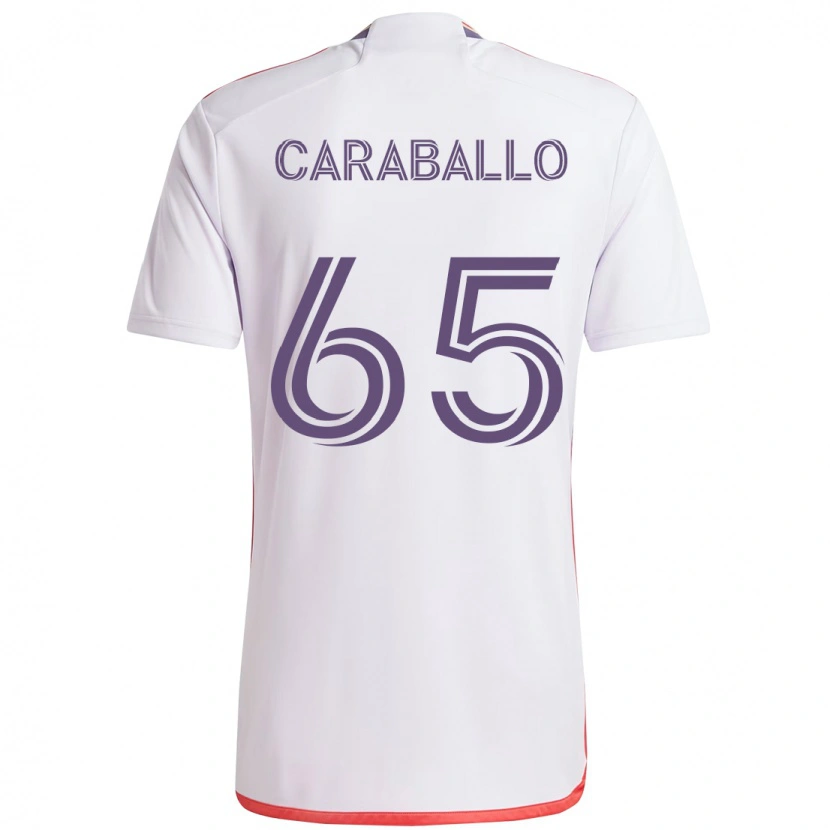 Danxen Kvinnor Gustavo Caraballo #65 Vit Lila Bortatröja Matchtröjor 2025/26 Tröjor T-Tröja
