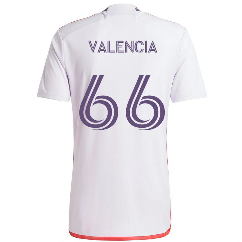 Danxen Kvinnor Yeiler Valencia #66 Vit Lila Bortatröja Matchtröjor 2025/26 Tröjor T-Tröja