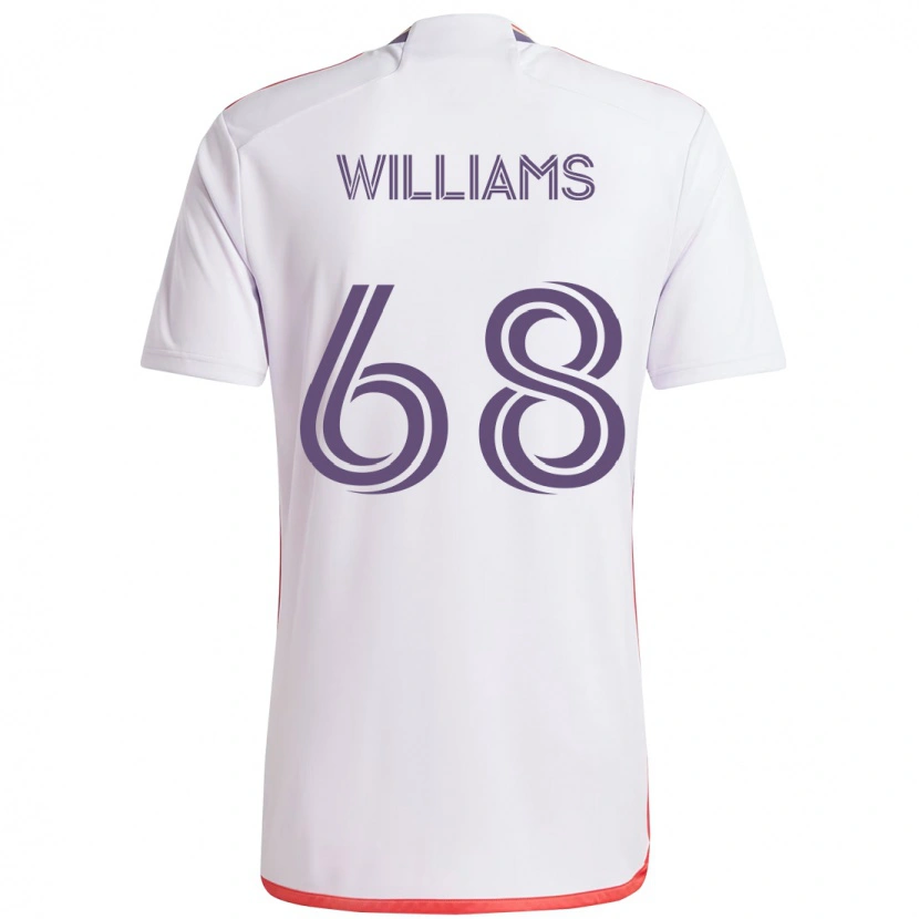 Danxen Kvinnor Thomas Williams #68 Vit Lila Bortatröja Matchtröjor 2025/26 Tröjor T-Tröja