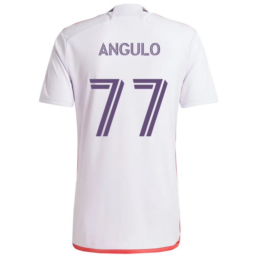 Danxen Kvinnor Iván Angulo #77 Vit Lila Bortatröja Matchtröjor 2025/26 Tröjor T-Tröja