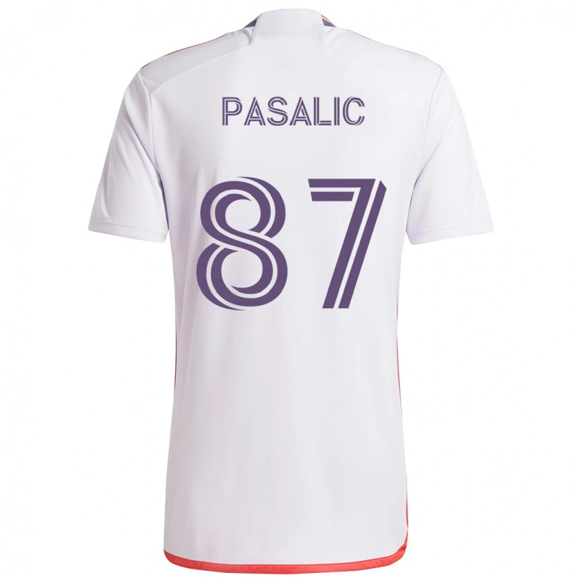 Danxen Kvinnor Marco Pasalic #87 Vit Lila Bortatröja Matchtröjor 2025/26 Tröjor T-Tröja