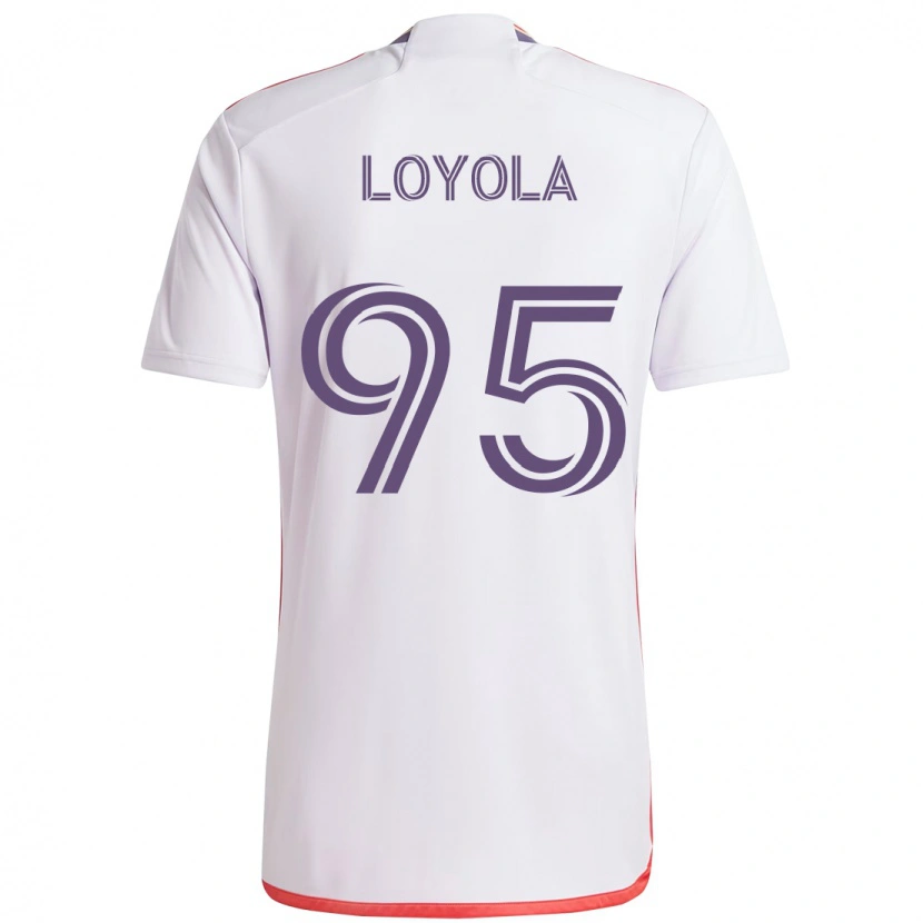 Danxen Kvinnor Favian Loyola #95 Vit Lila Bortatröja Matchtröjor 2025/26 Tröjor T-Tröja