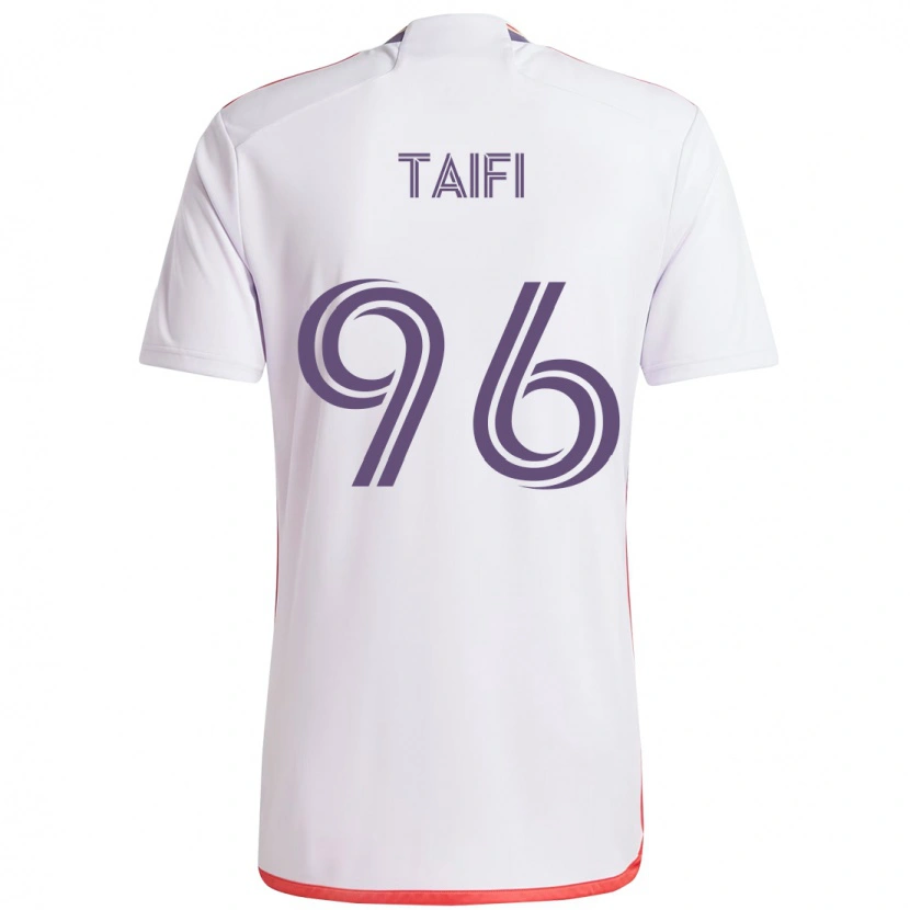 Danxen Kvinnor Zakaria Taifi #96 Vit Lila Bortatröja Matchtröjor 2025/26 Tröjor T-Tröja