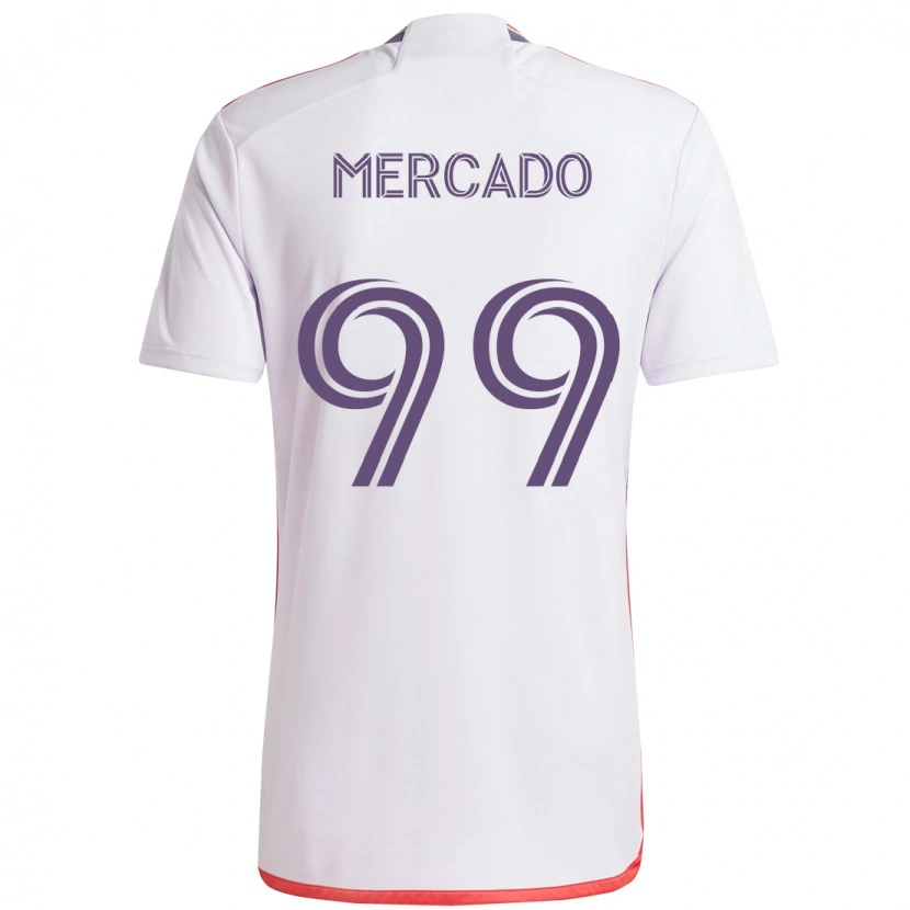 Danxen Kvinnor Carlos Mercado #99 Vit Lila Bortatröja Matchtröjor 2025/26 Tröjor T-Tröja