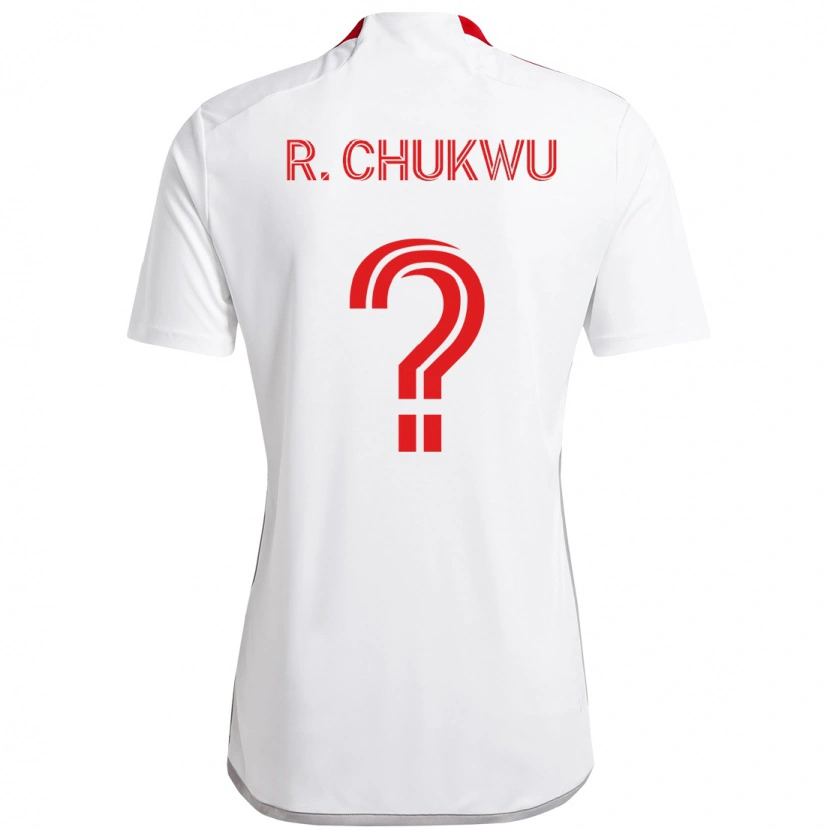 Danxen Kvinnor Richard Chukwu #0 Vit Röd Bortatröja Matchtröjor 2025/26 Tröjor T-Tröja