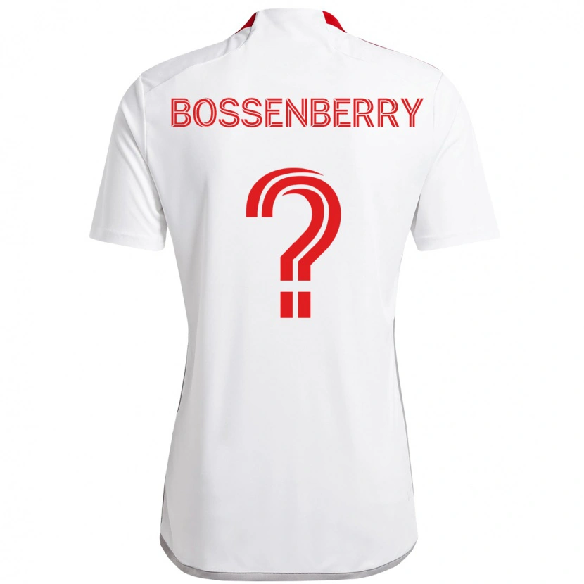 Danxen Kvinnor Antone Bossenberry #0 Vit Röd Bortatröja Matchtröjor 2025/26 Tröjor T-Tröja