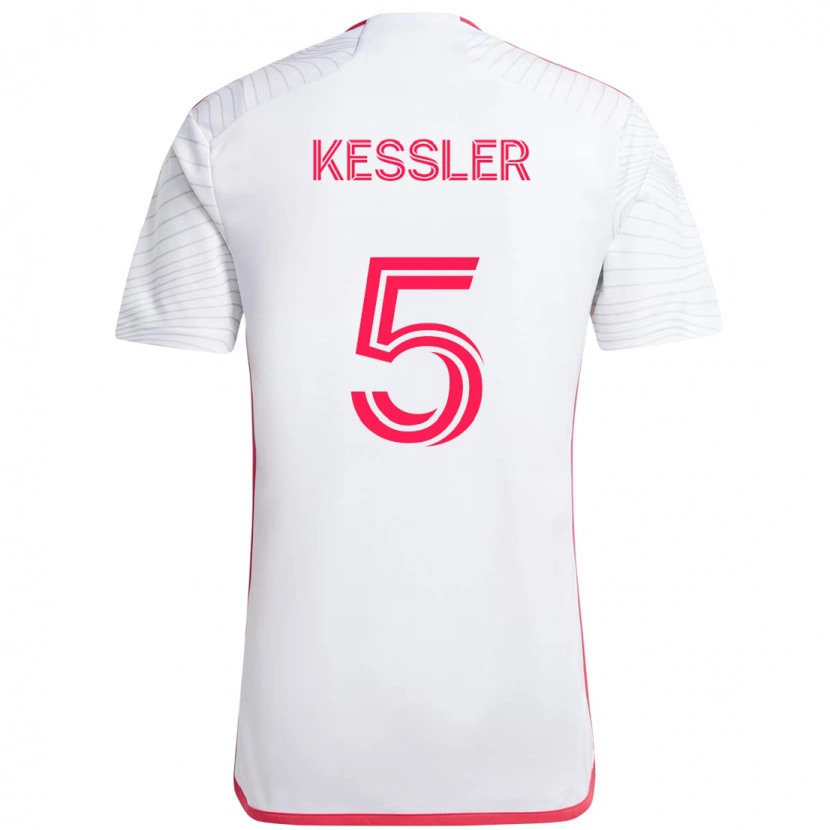 Danxen Kvinnor Henry Kessler #5 Vit Magenta Bortatröja Matchtröjor 2025/26 Tröjor T-Tröja