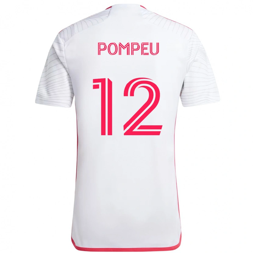Danxen Kvinnor Célio Pompeu #12 Vit Magenta Bortatröja Matchtröjor 2025/26 Tröjor T-Tröja