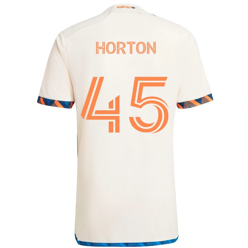 Danxen Kvinnor Philip Horton #45 Vit Blå Orange Bortatröja Matchtröjor 2025/26 Tröjor T-Tröja