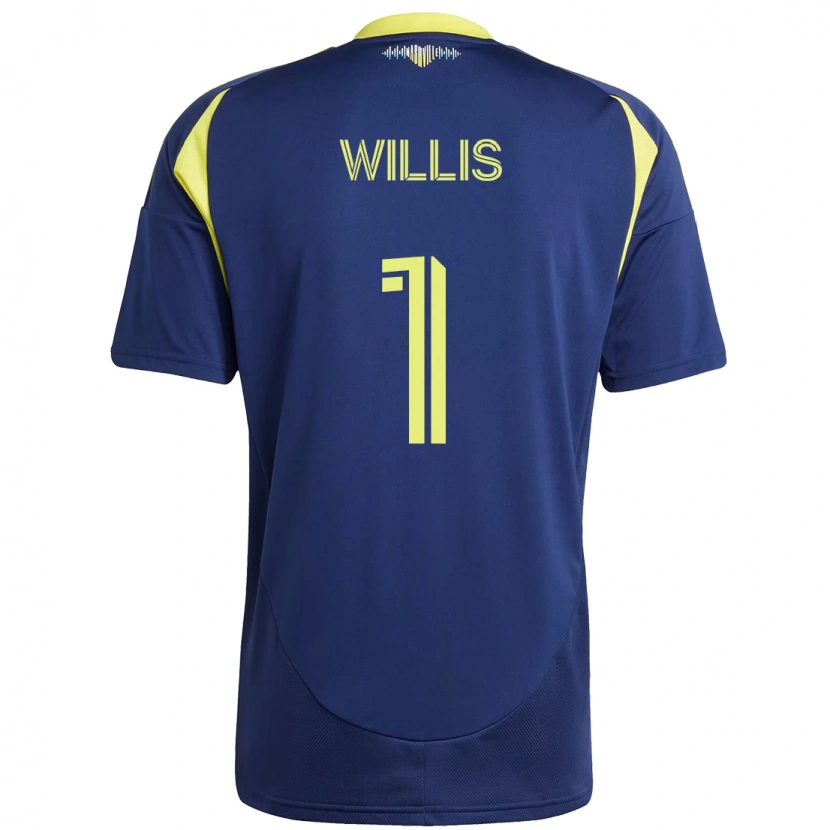Danxen Kvinnor Joe Willis #1 Marinblå Gul Bortatröja Matchtröjor 2025/26 Tröjor T-Tröja