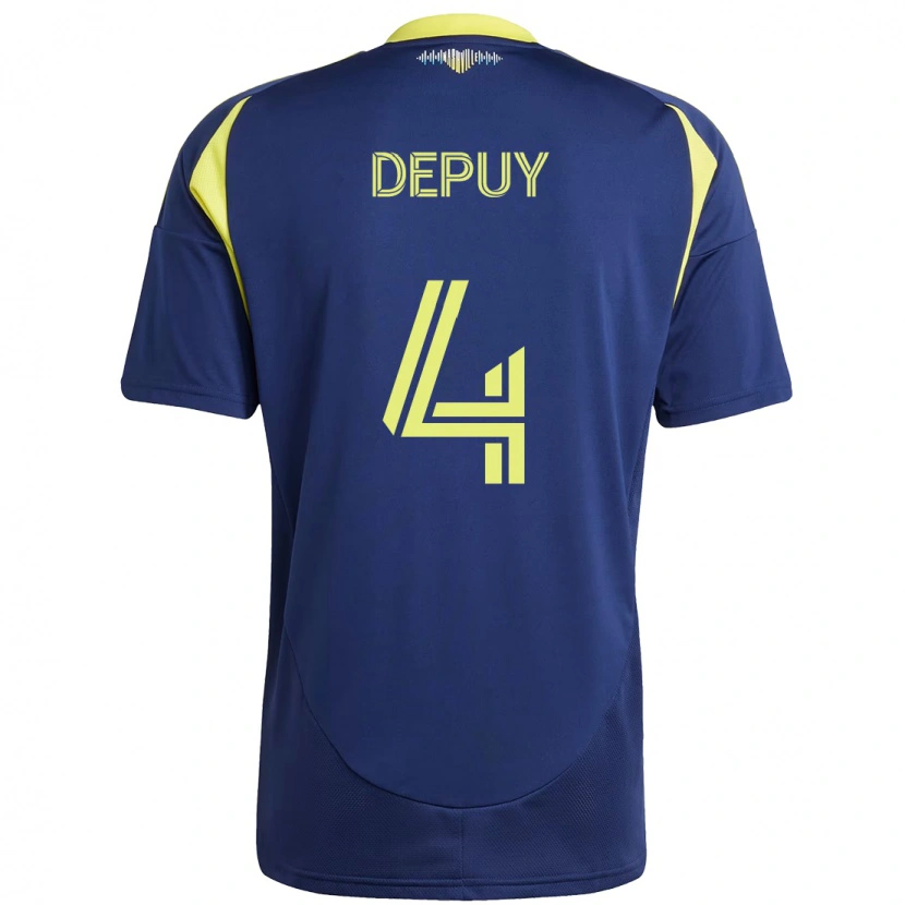 Danxen Kvinnor Nick Depuy #4 Marinblå Gul Bortatröja Matchtröjor 2025/26 Tröjor T-Tröja
