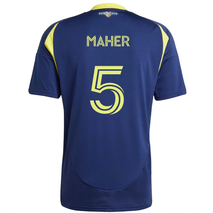 Danxen Kvinnor Jack Maher #5 Marinblå Gul Bortatröja Matchtröjor 2025/26 Tröjor T-Tröja