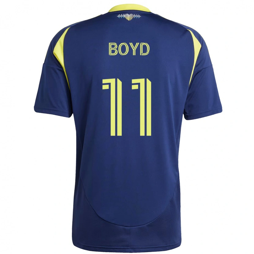 Danxen Kvinnor Tyler Boyd #11 Marinblå Gul Bortatröja Matchtröjor 2025/26 Tröjor T-Tröja