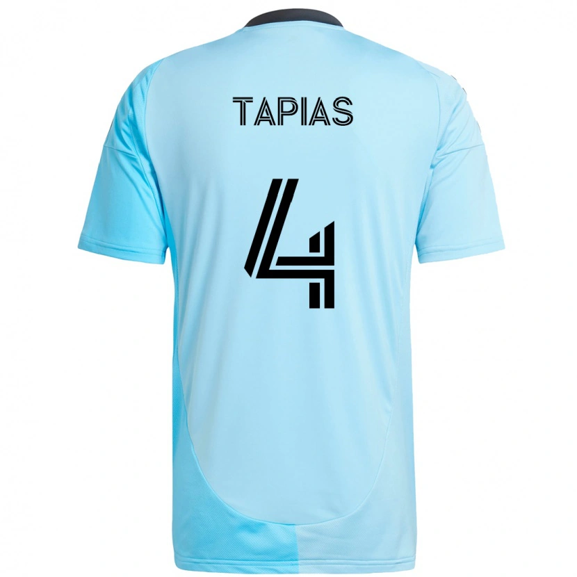 Danxen Kvinnor Miguel Tapias #4 Himmelsblå Bortatröja Matchtröjor 2025/26 Tröjor T-Tröja
