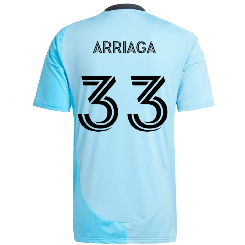 Danxen Kvinnor Kervin Arriaga #33 Himmelsblå Bortatröja Matchtröjor 2025/26 Tröjor T-Tröja