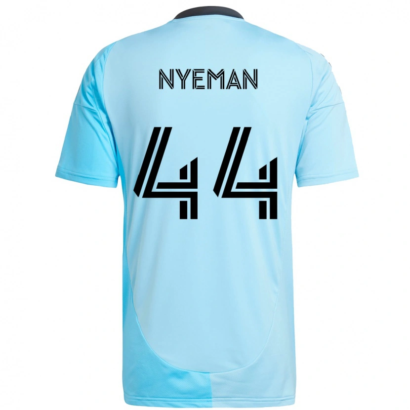 Danxen Kvinnor Moses Nyeman #44 Himmelsblå Bortatröja Matchtröjor 2025/26 Tröjor T-Tröja