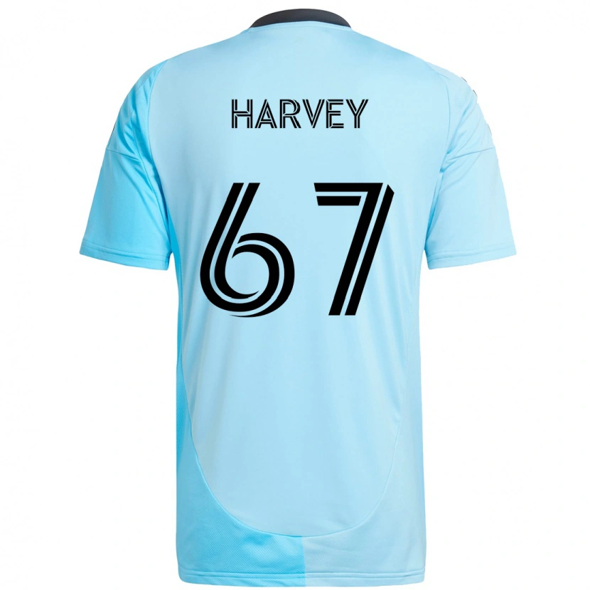 Danxen Kvinnor Carlos Harvey #67 Himmelsblå Bortatröja Matchtröjor 2025/26 Tröjor T-Tröja