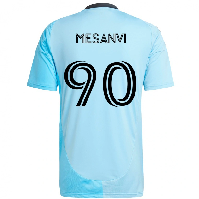 Danxen Kvinnor Loïc Mesanvi #90 Himmelsblå Bortatröja Matchtröjor 2025/26 Tröjor T-Tröja