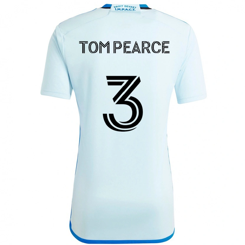 Danxen Kvinnor Tom Pearce #3 Himmelsblå Mörkblå Bortatröja Matchtröjor 2025/26 Tröjor T-Tröja
