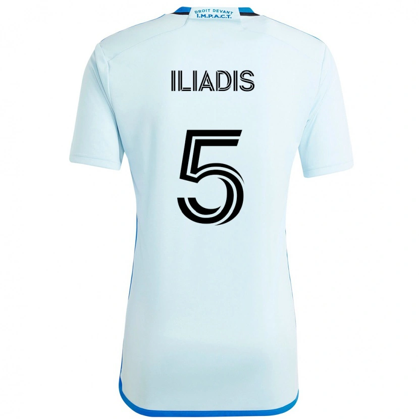Danxen Kvinnor Ilias Iliadis #5 Himmelsblå Mörkblå Bortatröja Matchtröjor 2025/26 Tröjor T-Tröja