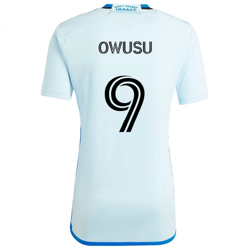 Danxen Kvinnor Prince Osei Owusu #9 Himmelsblå Mörkblå Bortatröja Matchtröjor 2025/26 Tröjor T-Tröja